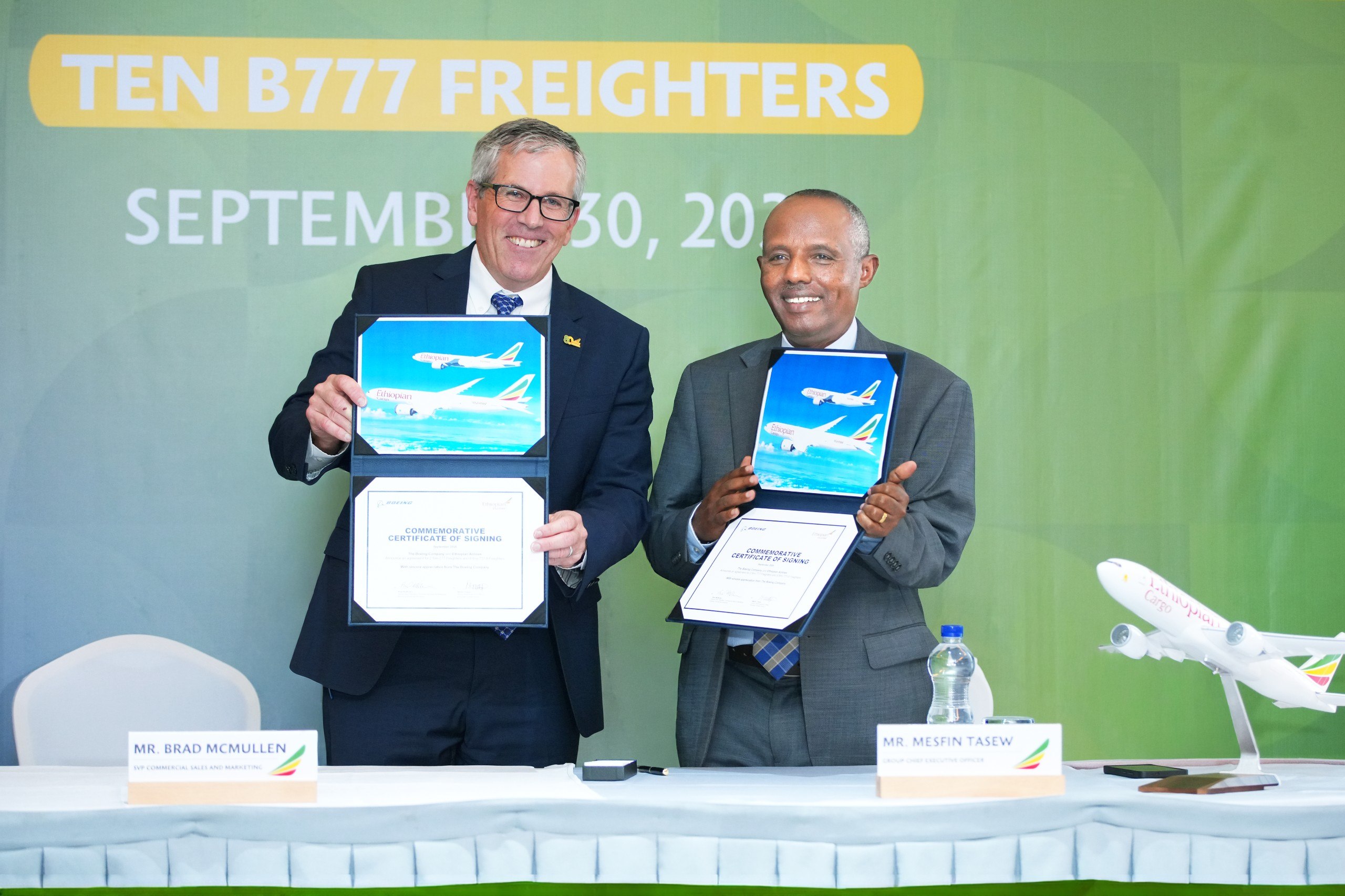 Flotte de fret d’Ethiopian Airlines : Le géant africain signe un accord avec Boeing pour les cargos 777-8F et 777F